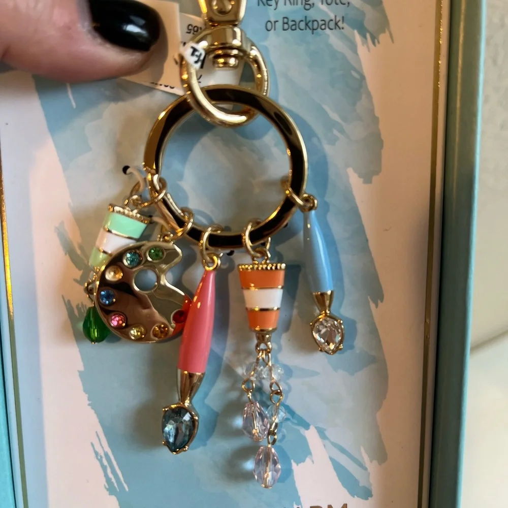 True to Form Multicolor Art/Artist Handbag Charm keychain